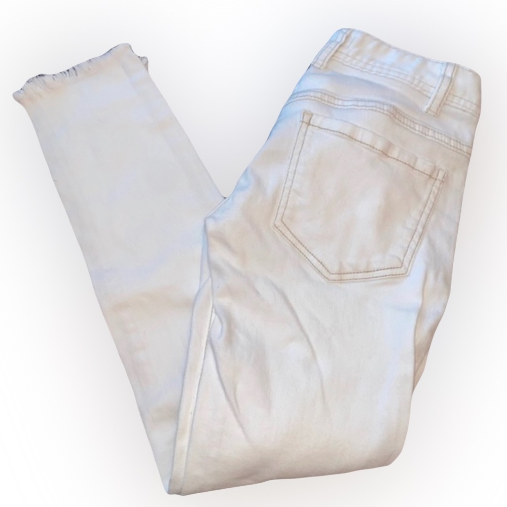 FREE PEOPLE WHITE DENIM SKINNY JEANS // SIZE 24🤍